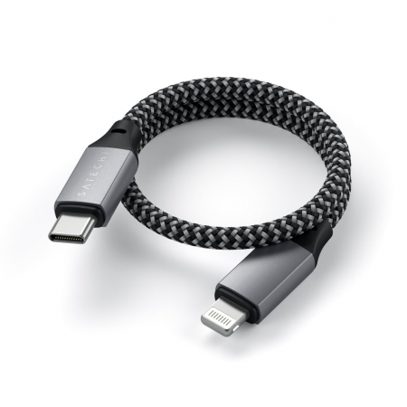 Satechi USB-C to Lightning Short Cable 25cm - Space Grey [1]