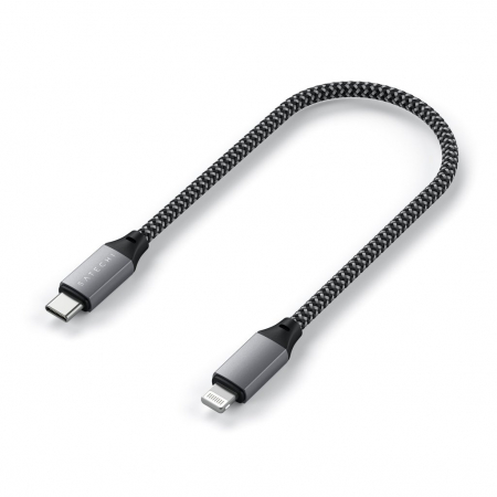 Satechi USB-C to Lightning Short Cable 25cm - Space Grey [2]