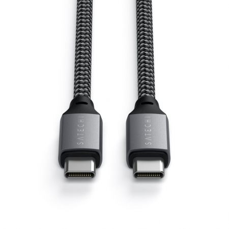 Satechi USB-C to USB-C 100W Braided Charging 2m Cable - Grey [2]
