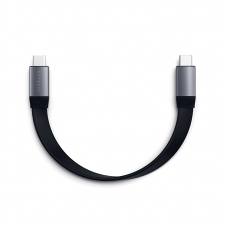 Satechi USB-C to USB-C Gen 2 Flat Cable (0.24m) - Space Grey [0]