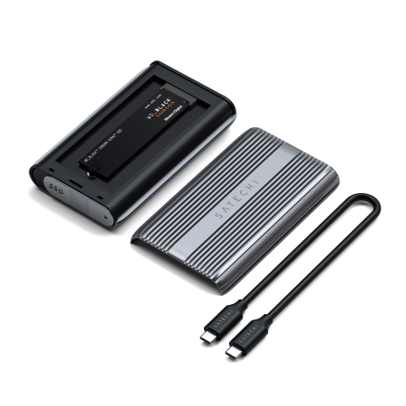 Satechi USB4 NVMe SSD Pro Enclosure (M.2 NVMe Drives 2280/2260/2242mm-16TBmax,PCI-E Gen 4x4,max bandwidth 8GB/s; reading/writing 3840MB/s ) - Grey [3]