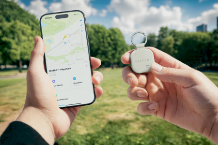 Satechi Vegan-leather Findall Keychain - Sand [4]