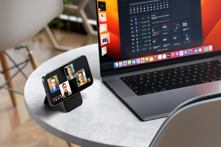 Satechi Vegan-Leather Magnetic Wallet Stand (iPhone 12/13/14/15 all models) - Black [7]