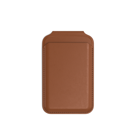 Satechi Vegan-Leather Magnetic Wallet Stand (iPhone 12/13/14/15 all models) - Brown [4]