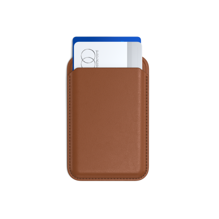 Satechi Vegan-Leather Magnetic Wallet Stand (iPhone 12/13/14/15 all models) - Brown [1]
