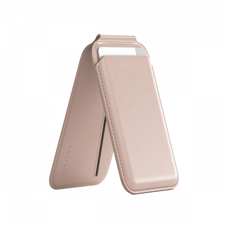 Laptop, Tablete & Telefoane - Satechi Vegan-Leather Magnetic Wallet Stand (iPhone 12/13/14/15 all models) - Desert Rose