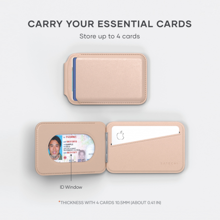 Satechi Vegan-Leather Magnetic Wallet Stand (iPhone 12/13/14/15 all models) - Desert Rose [1]