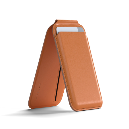Laptop, Tablete & Telefoane - Satechi Vegan-Leather Magnetic Wallet Stand (iPhone 12/13/14/15 all models) - Orange