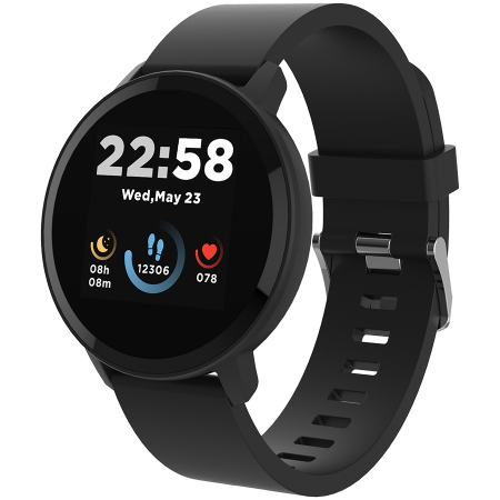 CANYON Lollypop SW-63, Smart watch, 1.3inches IPS full touch screen, Round watch, IP68 waterproof, multi-sport mode, BT5.0, compatibility with iOS and android, black, Host: 25.2*42.5*10.7mm, Strap: 20 [2]