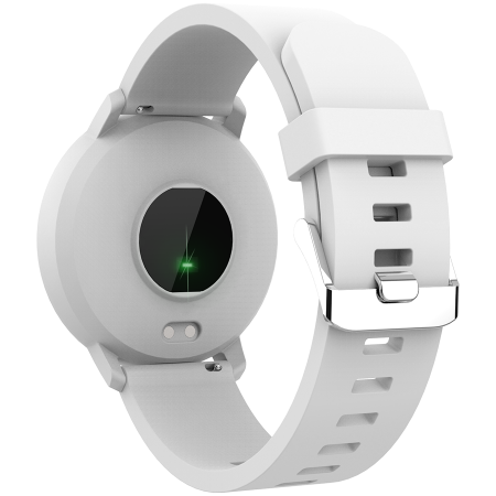CANYON Lollypop SW-63, Smart watch, 1.3inches IPS full touch screen, Round watch, IP68 waterproof, multi-sport mode, BT5.0, compatibility with iOS and android, Silver white, Host: 25.2*42.5*10.7mm, St [1]