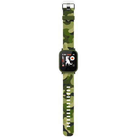 CANYON My Dino KW-33, Teenager smart watch, 1.3 inches IPS full touch screen, green plastic body, IP68 waterproof, BT5.0, multi-sport mode, built-in kids game, compatibility with iOS and android, 155m [3]