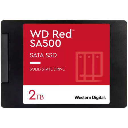 SSD NAS - SSD NAS WD Red SA500 2TB SATA, 2.5", 7mm, Read/Write: 560/520 MBps, IOPS 87K/83K, TBW: 1300