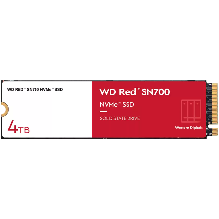 SSD - SSD NAS WD Red SN700 4TB M.2 2280-D5-M PCIe Gen3 x4 NVMe, Read/Write: 3400/3100 MBps, IOPS 550K/520K, TBW: 5100