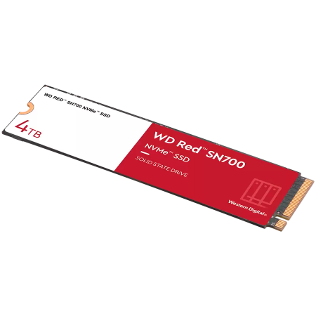 SSD NAS WD Red SN700 4TB M.2 2280-D5-M PCIe Gen3 x4 NVMe, Read/Write: 3400/3100 MBps, IOPS 550K/520K, TBW: 5100 [1]