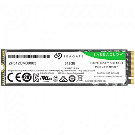 Componente Laptop - SSD SEAGATE BarraCuda 530 512GB M.2 2280-S2 PCIe Gen4 x4 NVMe 2.0, Read/Write: 7200/4300 MBps, TBW 300