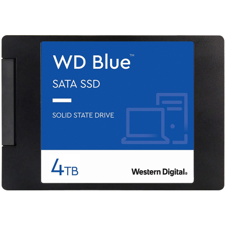 Componente PC - SSD WD Blue SA510 4TB SATA, 2.5", 7mm, Read/Write: 560/520 MBps, IOPS 87K/83K, TBW: 600