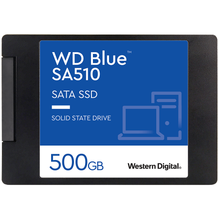 Componente PC - SSD WD Blue SA510 500GB SATA, 2.5", 7mm, Read/Write: 560/510 MBps, IOPS 90K/82K, TBW: 200