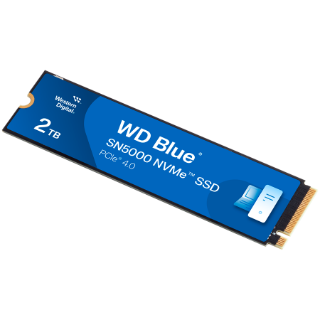 Laptop, Tablete & Telefoane - SSD WD Blue SN5000 2TB M.2 2280 PCIe Gen4 x4 NVMe TLC, Read/Write: 5150/4850 MBps, IOPS 650K/770K, TBW: 900