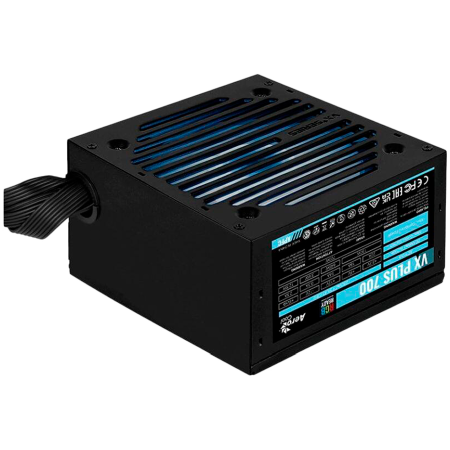 Sursa Aerocool VX Plus Stealth 700 700W neagra iluminare RGB, eficienta 82%, iluminare RGB, single rail (54A) [2]