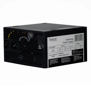Surse - SURSA Spacer 550 (350W for 550W Desktop PC), fan 120mm, 1x PCI-E (6), 4x S-ATA, 1x P8 (4+4), retail box, "SP-GP-550"