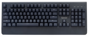 TASTATURA MECANICA SPACER USB, switch-uri mecanice albastre, 50 mil. apasari, 104 taste, anti-ghosting 26 taste, anti-spill, black, "SPKB-MK-01" (include timbru verde 0.5 lei) [3]