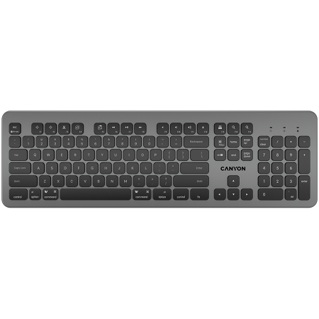 Multimedia bluetooth 5.1 keyboard MAC Version,104 keys, slim design with low profile silent keys,US layout ,Size 439.4*135.3mm* 23.2mm,526g [0]
