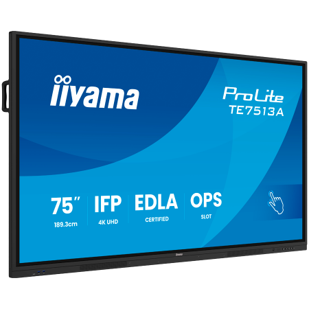 TE7513A-B3AG 75 Google EDLA Certified IFP UHD (3840 x 2160) 8 ms, 500cd ,IPS DP, HDMI, PC interfaces [1]