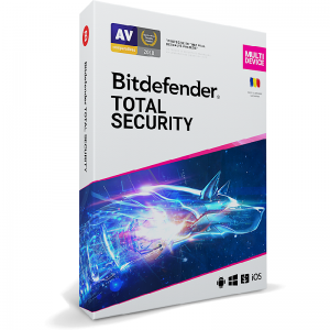 Securitate Date - Antivirus Bitdefender Total Security Multi-Device 2021, 3 Dispozitive, 1 An, Licenta noua, Retail Box - PC, Laptop, Mac, Tableta, Smartphone