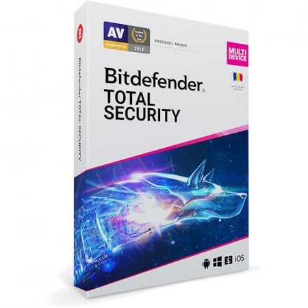 Antivirus - Antivirus Bitdefender Total Security Multi-Device, 3 Dispozitive, 1 An, Licenta noua, Retail