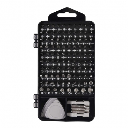 TRUSA REPARATII smartphone, SPACER, functii: insurubare si reparat, 122 produse: 101 capete de surubelnita, surubelnita clasica, penseta si clipsuri deschidere telefon "SPRT-PHONE-122" [1]