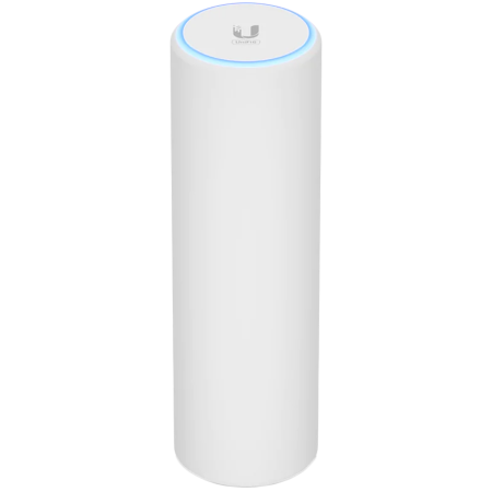 Ubiquiti U6-MESH indoor/outdoor WiFi 6 access point designed for mesh applications, 140 m2 coverage, 300+ connected devices, 4x4 MIMO, IPX5, 573.5 Mbps on 2.4 GHz and 4.8 Gbps on 5 GHz, PoE adapter in [1]