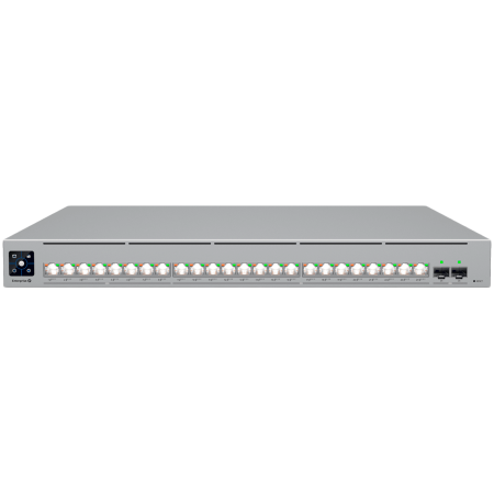 Retelistica & Supraveghere - Ubiquiti network switch ECS-24-PoE-EU Enterprise-grade 24-port, Layer 3 Etherlighting PoE+++ switch with high-capacity 10 GbE RJ45 and 25G SFP28 connections for high availability system design, (16) 1