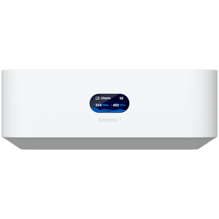 Ubiquiti UniFi Express 7 UX7 Mesh-scalable, super-compact 10G Cloud Gateway with integrated WiFi 7, 10 GbE RJ45 WAN port, 2.5 GbE RJ45 LAN port to extend network, up to 30+ UniFi devices and 300+ clie [1]