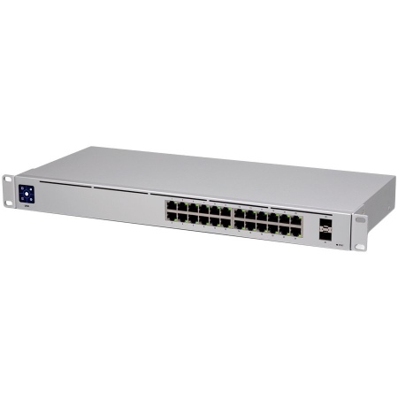 Retelistica - Ubiquiti UniFi Switch 24 is a fully managed Layer 2 switch with (24) Gigabit Ethernet ports and (2) Gigabit SFP ports for fiber connectivity