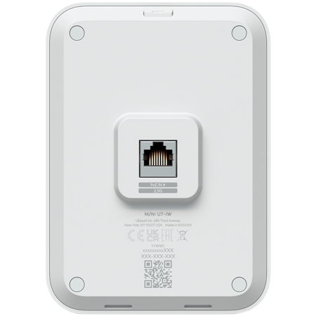 Ubiquiti UniFi U70IW Wall mounted WiFi 7 AP with 4 spatial streams and an integreated 2.5GbE PoE switch desined for hospitality enviorments [1]