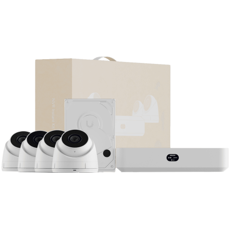 Data Storage - Ubiquiti UniFi UNVR-Instant-KIT-EU Compact Protect NVR Kit, includes (1) UniFi Protect NVR Instant with (4) G5 Turret Ultra cameras and (1) 1TB HDD, delivering an all-in-one solution for fast and effo
