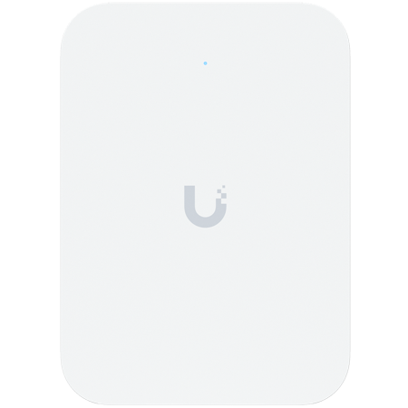 Retelistica - Ubiquiti UniFin U70IW Wall mounted WiFi 7 AP with 4 spatial streams and an integreated 2.5GbE PoE switch desined for hospitality enviorments