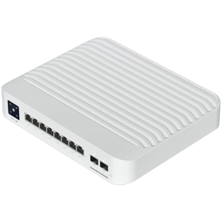 Ubiquiti USW-Pro-8-PoE-EU An 8-port, Layer 3 switch with PoE+ and PoE++ output. [2]