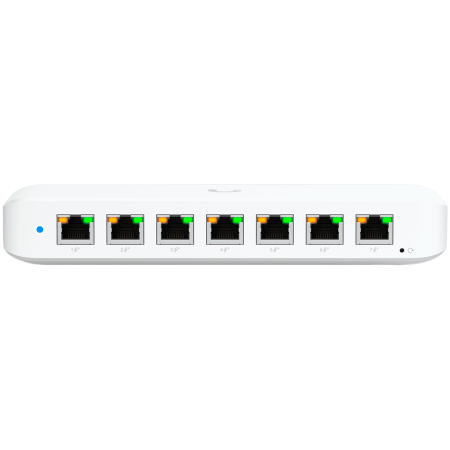 Retelistica - Ubiquiti USW-Ultra-60W Layer 2, 8-port GbE PoE switch: 7x GbE PoE+ output ports, GbE port with optional PoE++ input