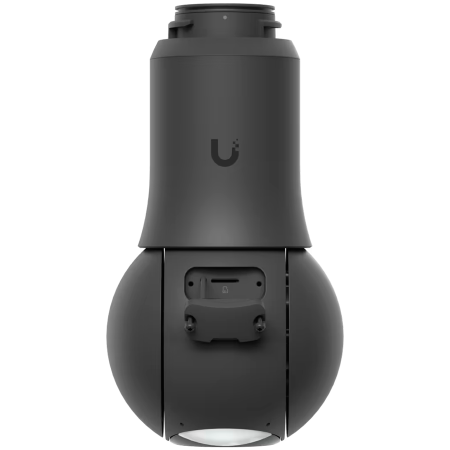 Ubiquiti UVC-G6-PTZ-B All-weather, 4K dual-lens camera with 10x hybrid zoom, 1/1.8" 8MP image sensor, Multi-TOPS AI Engine, and ultra-low latency pan-tilt-zoom control for motion tracking [4]