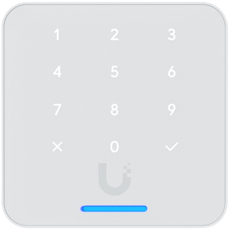Retelistica - Ubiquity UA-G3-Flex-W Third-generation NFC card reader with a keypad and Touch Pass support, White