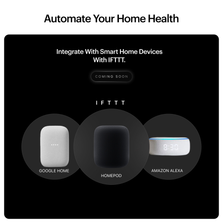 Ultrahuman Home - Air quality sensing - Noise detection - Natural & blue light exposure - Temperature tracking - Humidity monitoring [2]