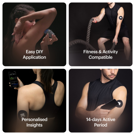 Ultrahuman M1 continuous glucose monitor / metabolic fitness tracker (NFC Required) 1 week tracking - 1S (1 Single pack) [5]