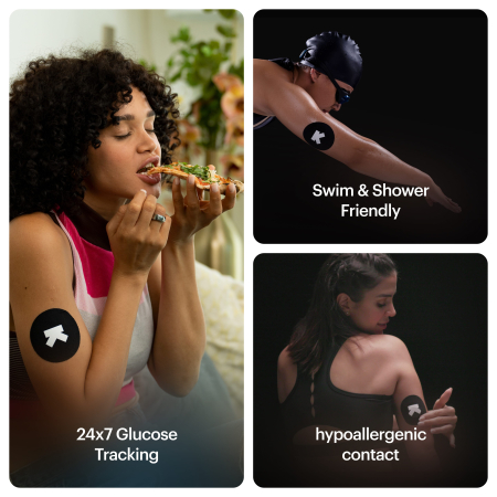 Ultrahuman M1 continuous glucose monitor / metabolic fitness tracker (NFC Required) 1 week tracking - 1S (1 Single pack) [6]