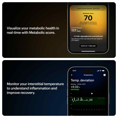 Ultrahuman M1 continuous glucose monitor / metabolic fitness tracker (NFC Required) 1 week tracking - 1S (1 Single pack) [10]