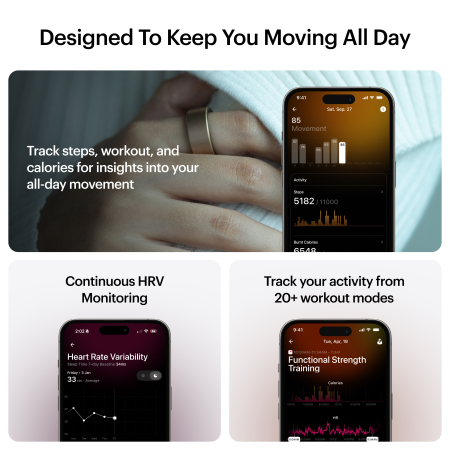 Ultrahuman Ring Air - Smart Ring, Charger, USB Cable / Size-09- Brushed_Rose_Gold [4]