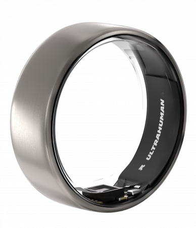Ultrahuman Ring Air - Smart Ring, Charger, USB Cable / Size-11- Raw_Titanium [1]