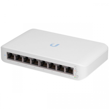 Retelistica & Supraveghere - Ubiquiti USW-LITE-8-PoE 8-port Layer 2 PoE switch, 4 x GbE PoE+, 4 x GbE ports, 52W total PoE Power, silent fanless cooling, Wall mountable, Desktop