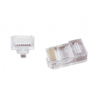 Retelistica - Universal pass-through modular UTP plug 8P8C, 10 pcs per bag "LC-PTU-01/10"