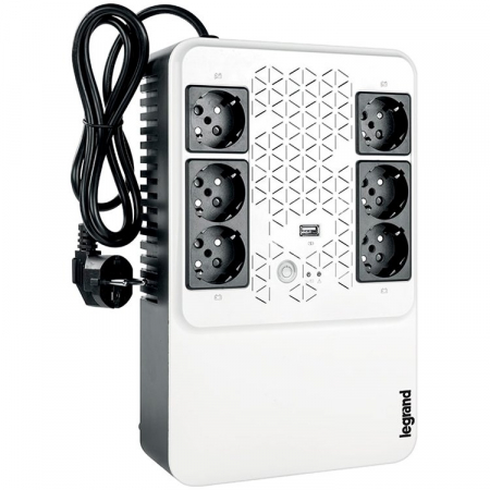 UPS Legrand Keor Multiplug 800VA/480W Line interactive, Single-phase, Simulated sinewave, Backup: 4xCEE 7/3 - Surge: 2xCEE 7/3. Battery 1 x 12 V, 7 Ah, 5.5 Kg, USB [0]